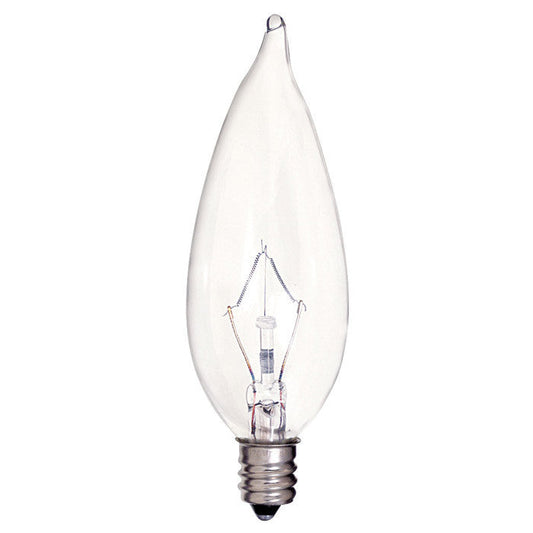 Satco S4465 25W CA9.5 Clear E12 Candelabra Krypton bulb