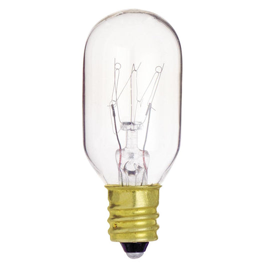 Satco 15w T7 Incandescent 95Lm E12 Candelabra base 130v Clear Bulb