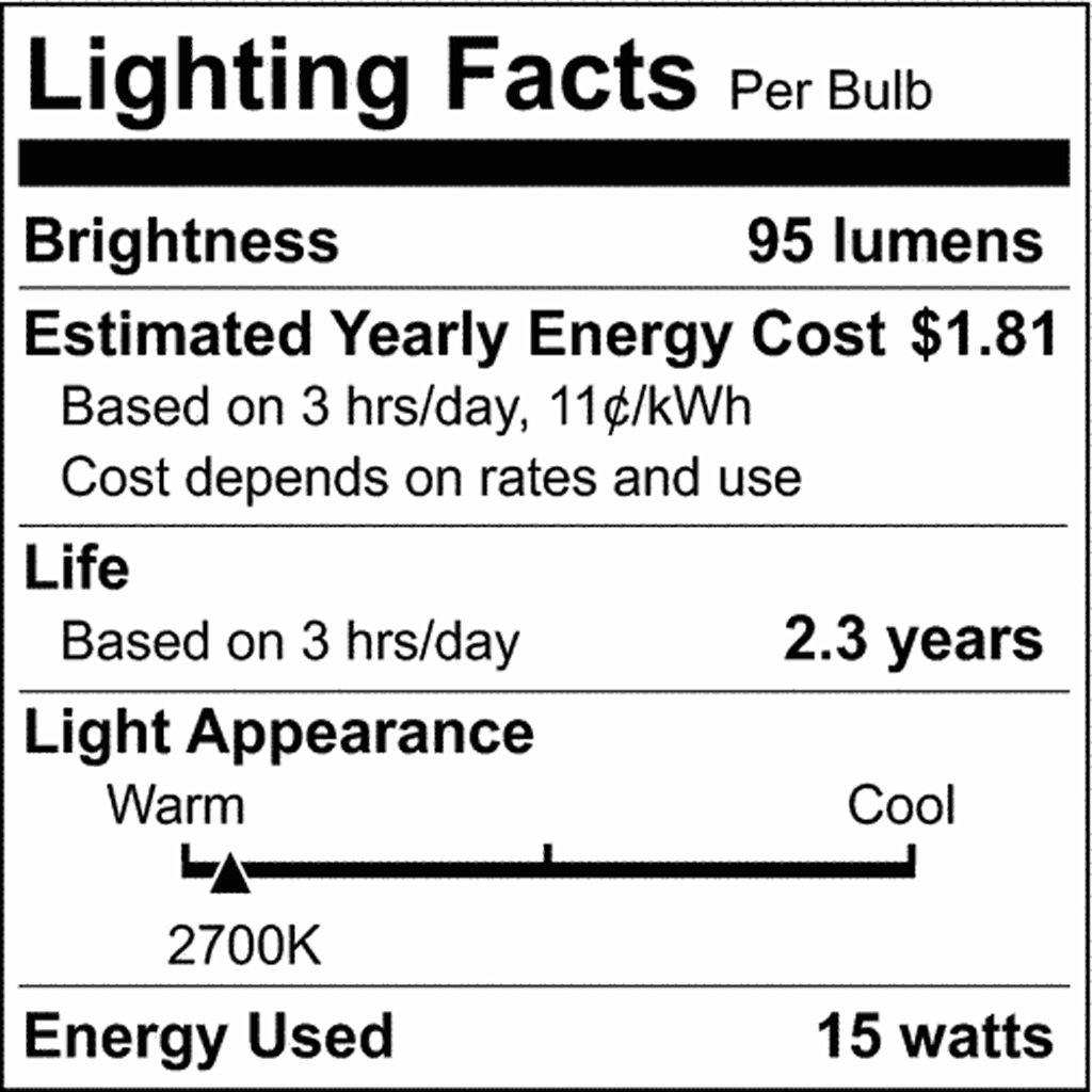 Satco 15w T7 Incandescent 95Lm BA15d DC Bay base 130v Clear Bulb