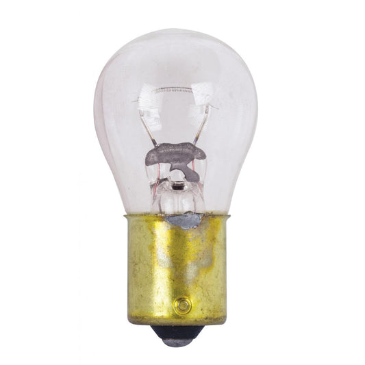 Satco 28.5w S8 miniature BA15s Bayonet Single Contact Base 12.8v Clear Bulb