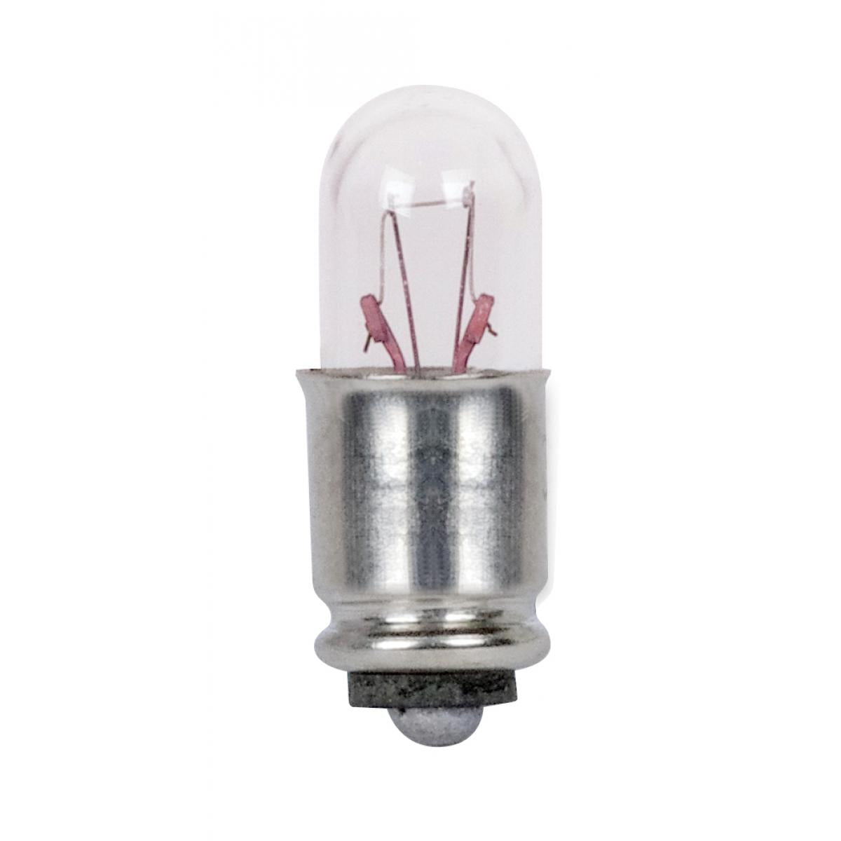 Satco 1.12w T1.75 miniature S5.7s Midget Grooved base 28v Clear Bulb
