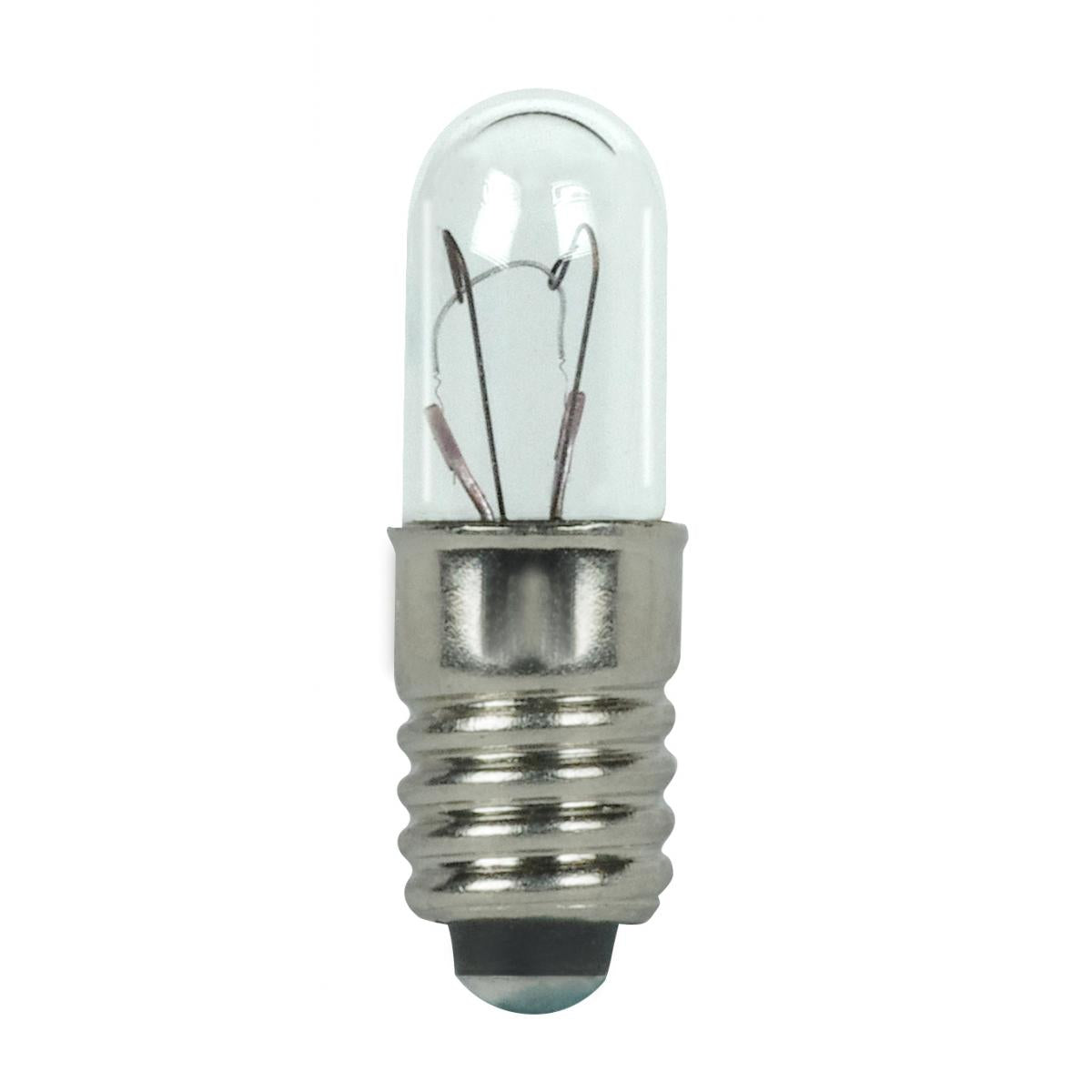Satco 1.26w T1.75 miniature E5.5 Midget Screw base 6.3v Clear Bulb