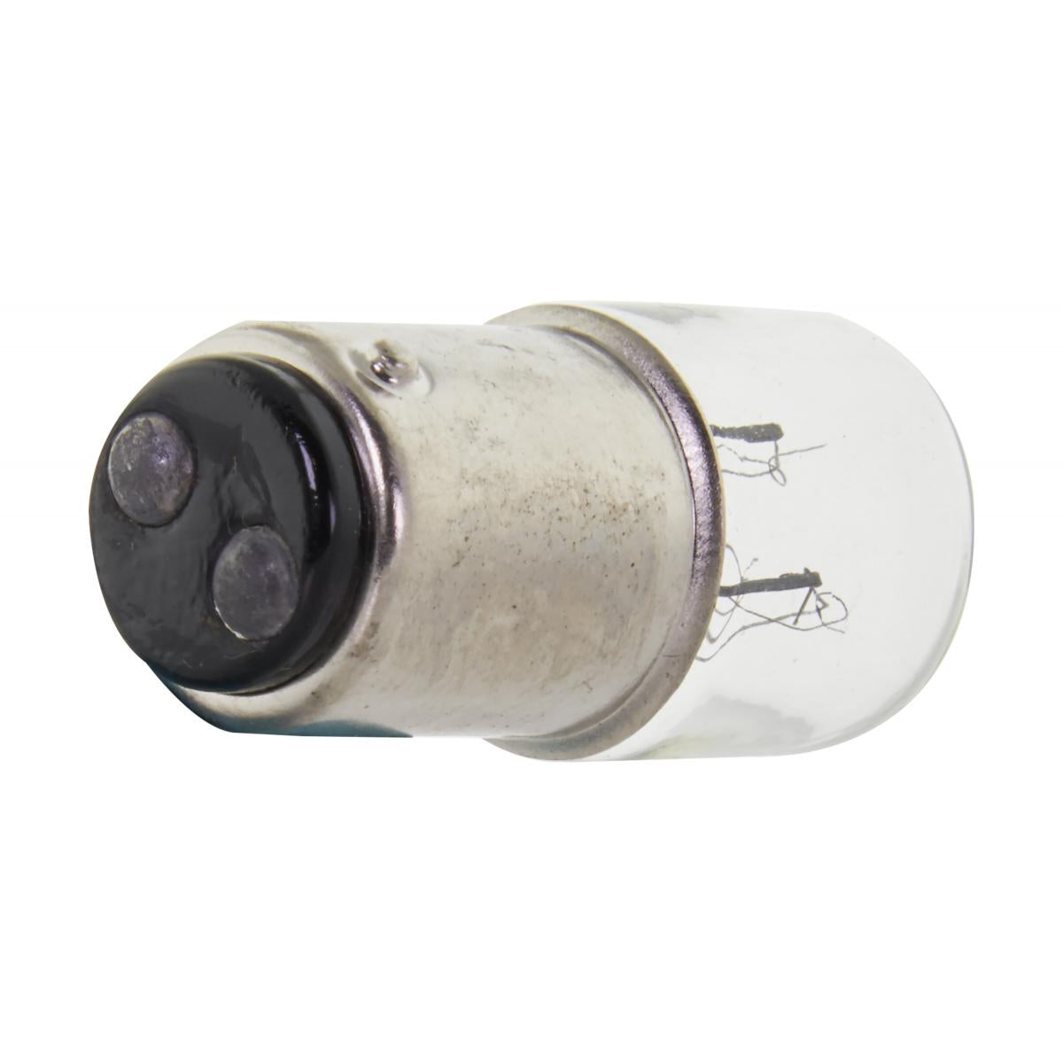 Satco 10w T6 miniature BA15d Double Contact Bayonet base 140v Clear Bulb