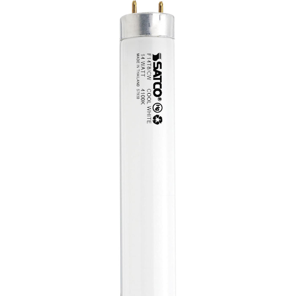 Satco 15-in 14w T8 Fluorescent 4100K 650Lm G13 Bi Pin base Linear Bulb