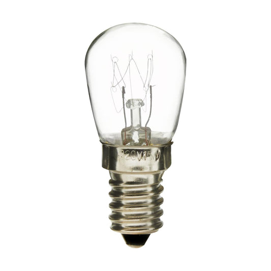 Satco 15w Pygmy Incandescent 100Lm E14 European base 120v Clear Bulb