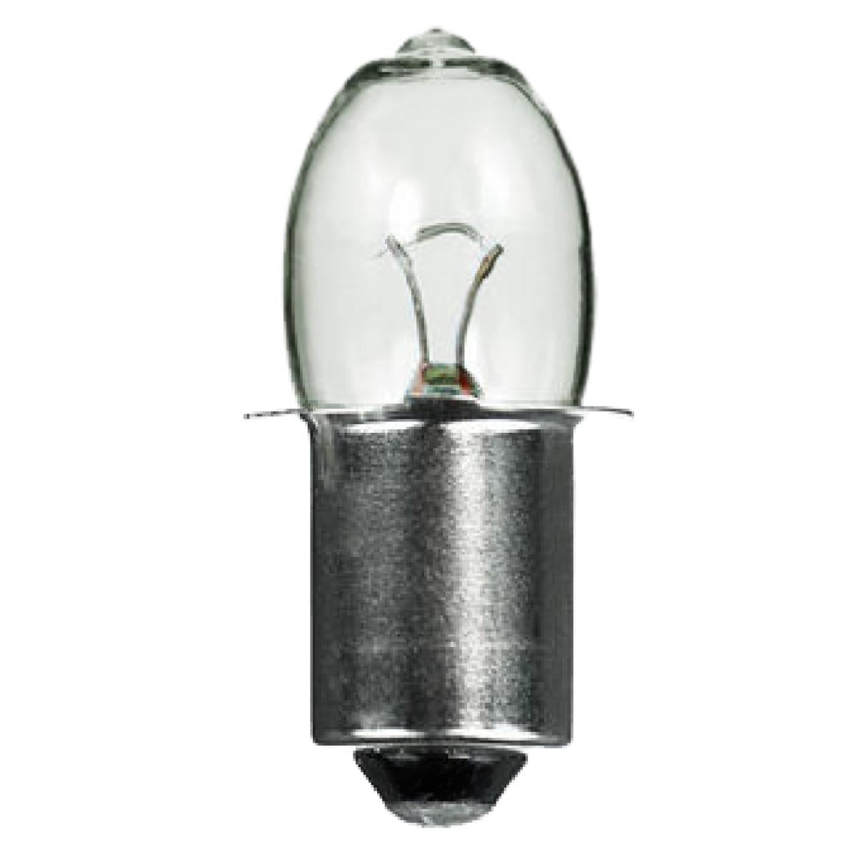 Satco 2.4w B3.5 miniature P13.5s Single Contact Mini Flange base 4.8v Clear Bulb