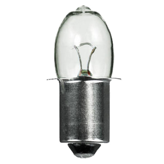 Satco 2.4w B3.5 miniature P13.5s Single Contact Mini Flange base 4.8v Clear Bulb