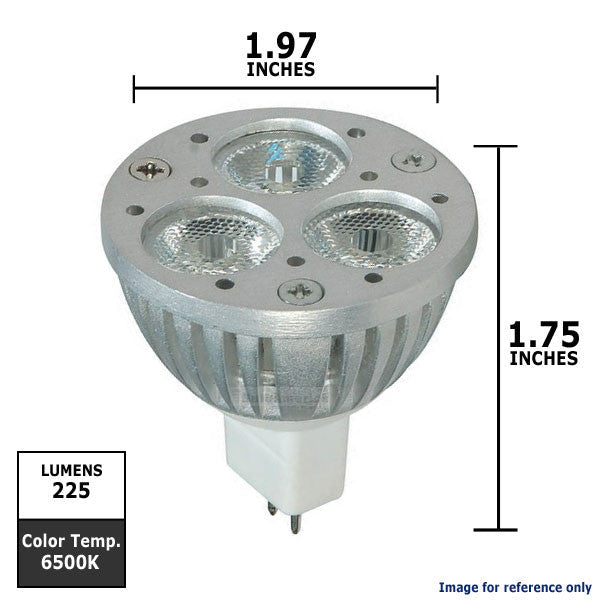 KolourOne S8704 4W MR16 LED 6500K Flood FL40 Light Bulb