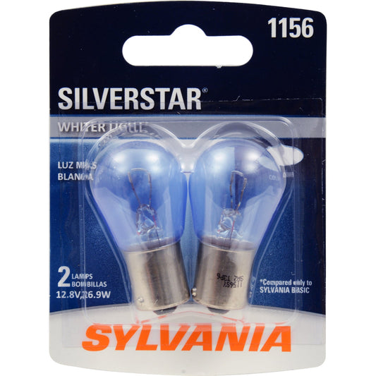 2Pk Sylvania 1156 26.9w 12.8v SilverStar Brighter & Whiter Automotive Light Bulb