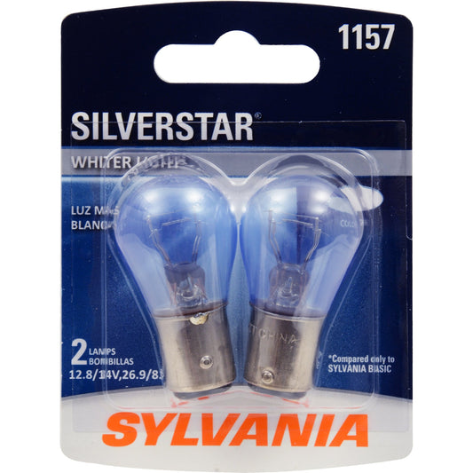 2Pk Sylvania 1157 SilverStar 26.9w 14v Brighter & Whiter Automotive Light Bulb