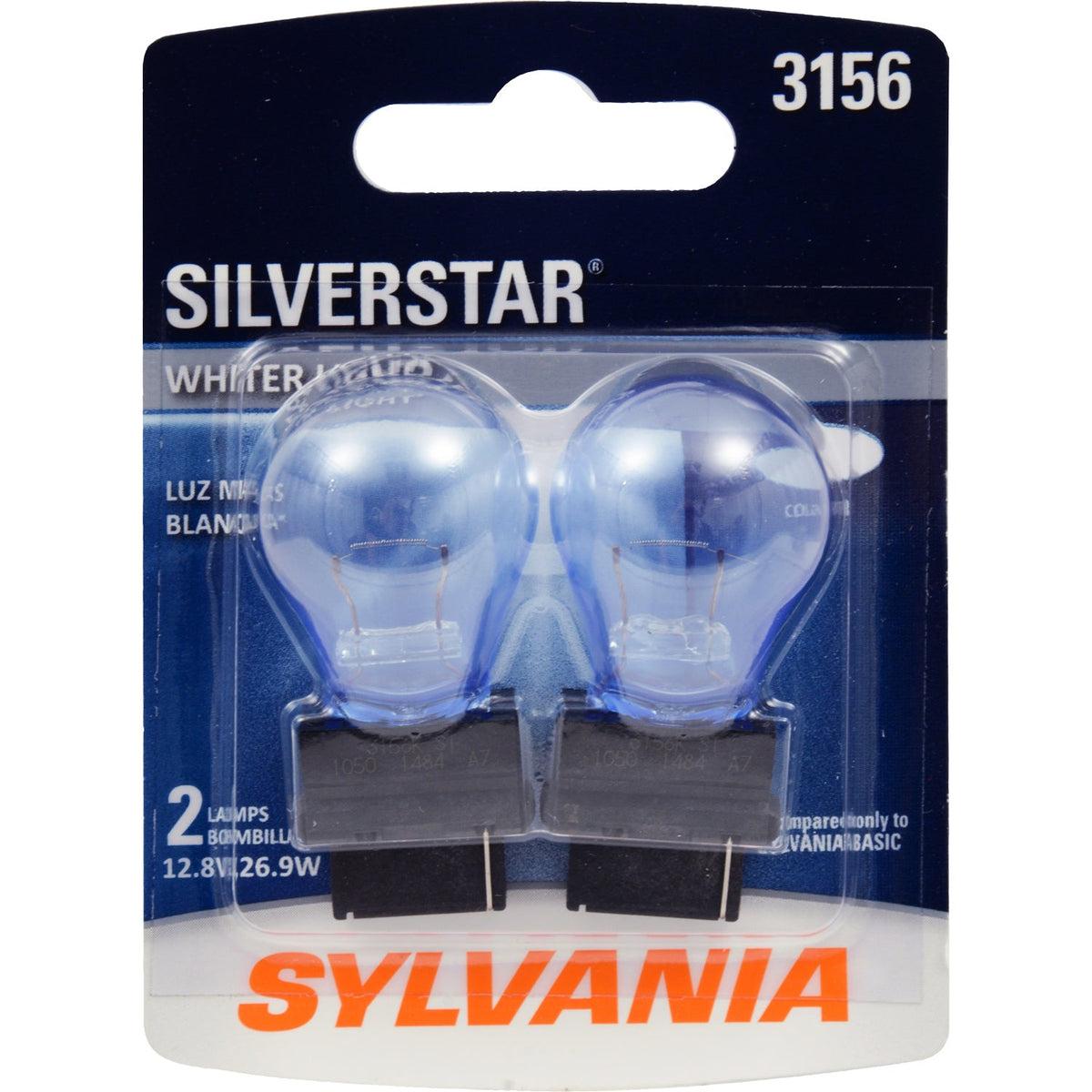 2-PK SYLVANIA 3156 SilverStar High Performance Automotive Light Bulb