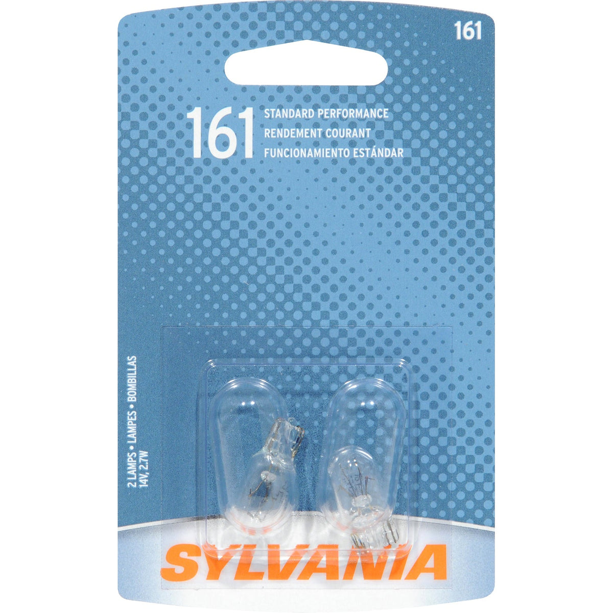 2-PK SYLVANIA 161 Standard Automotive Light Bulb