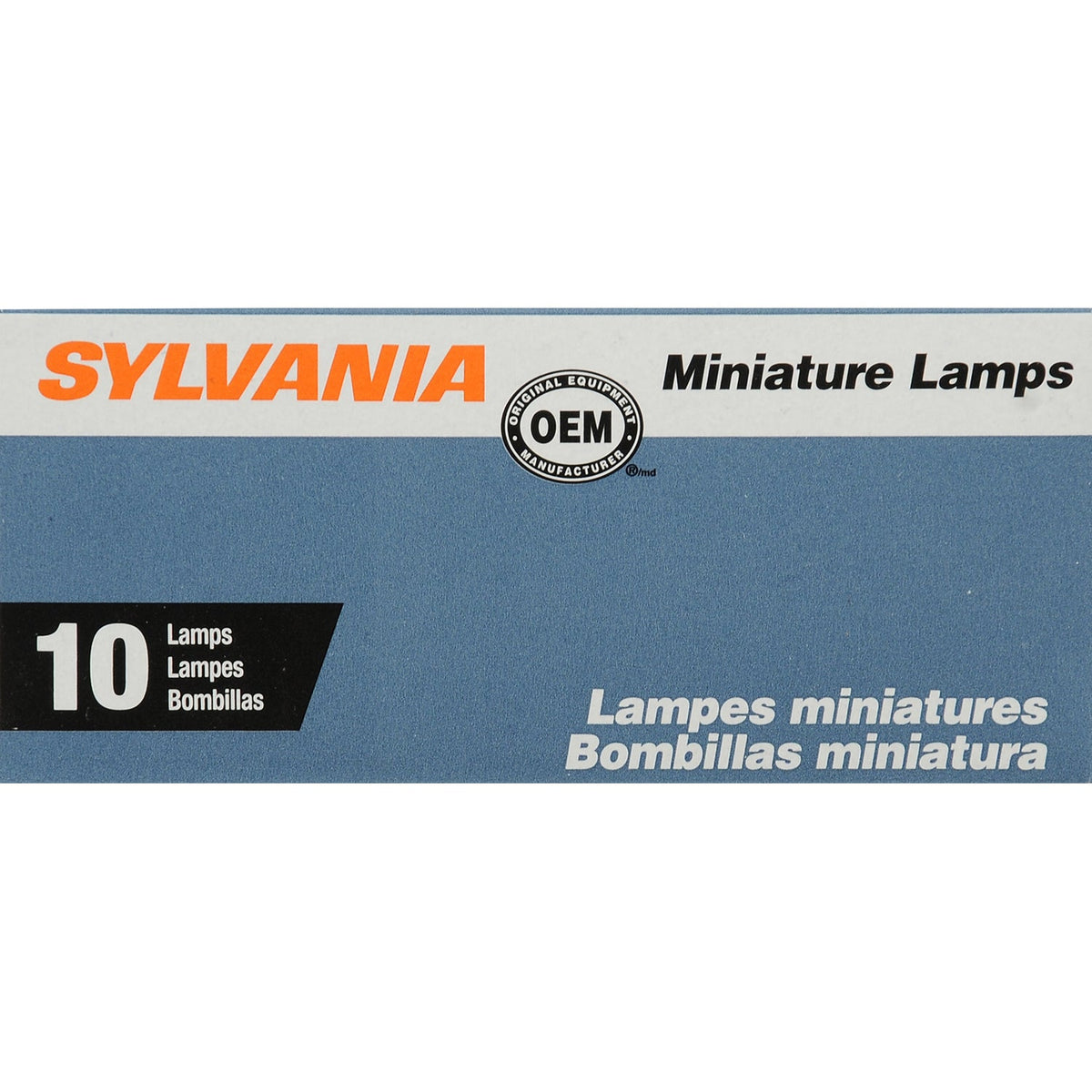 10-PK SYLVANIA 194NA Natural Amber Standard Automotive Light Bulb