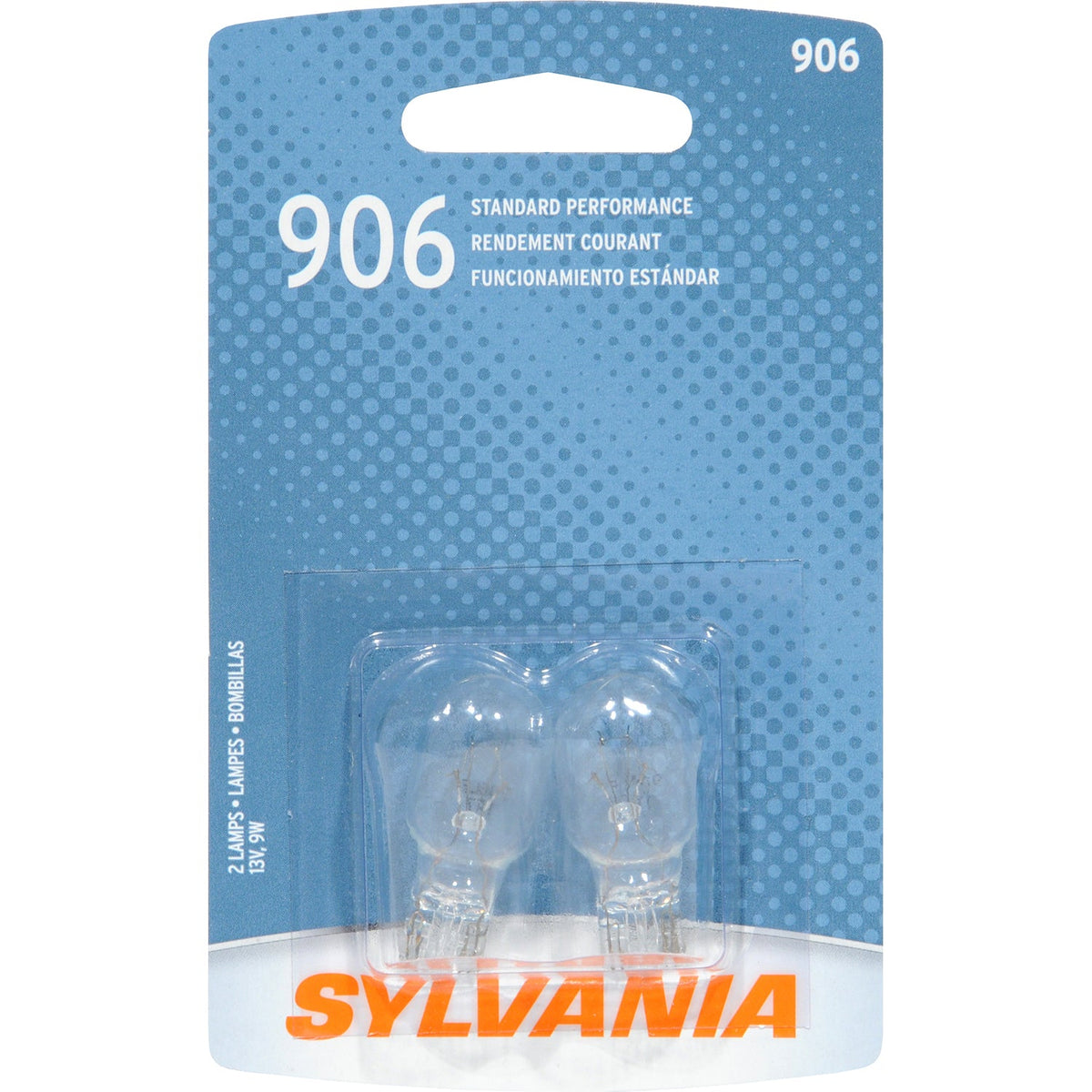 2-PK SYLVANIA 906 Standard Automotive Light Bulb