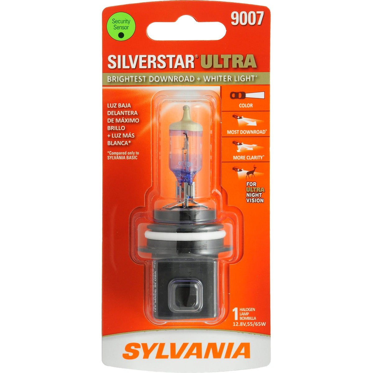 SYLVANIA 9007 SilverStar Ultra High Performance Halogen Headlight Bulb