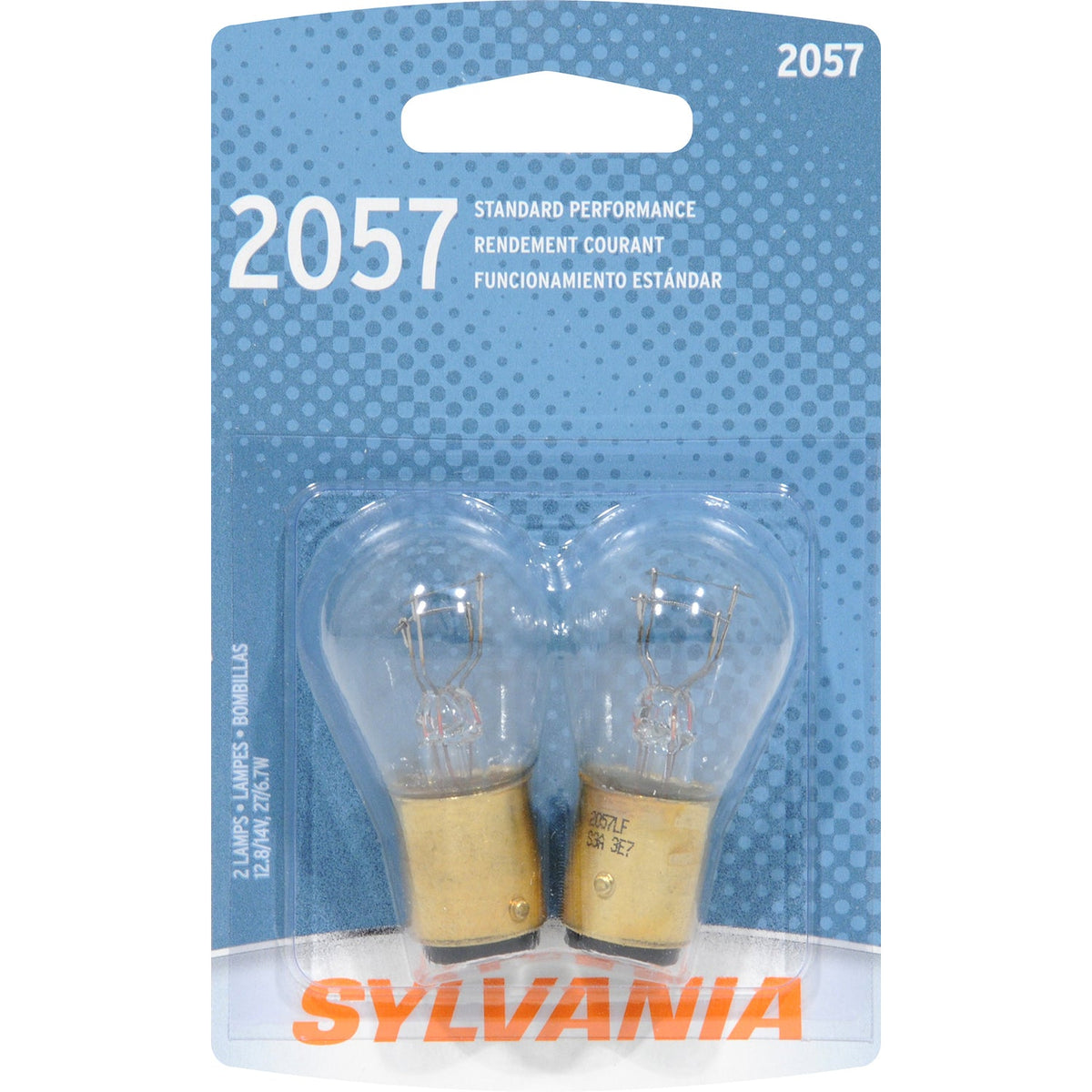 2-PK SYLVANIA 2057 Standard Automotive Light Bulb