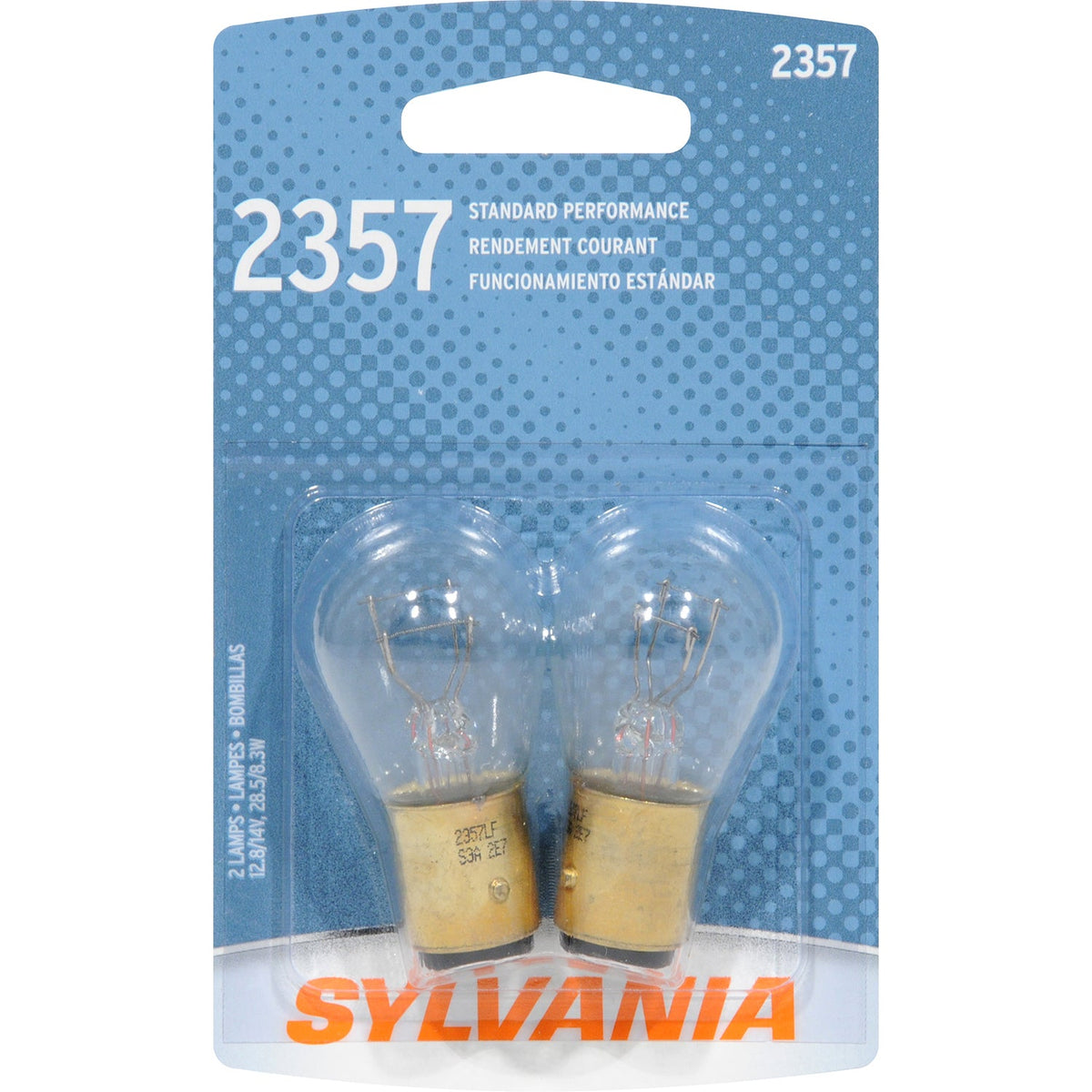 2-PK SYLVANIA 2357 Standard Automotive Light Bulb