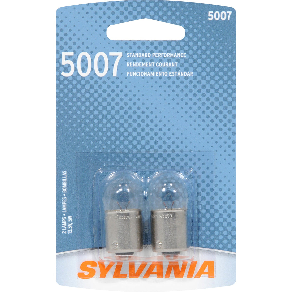 2-PK SYLVANIA 5007 Standard Automotive Light Bulb