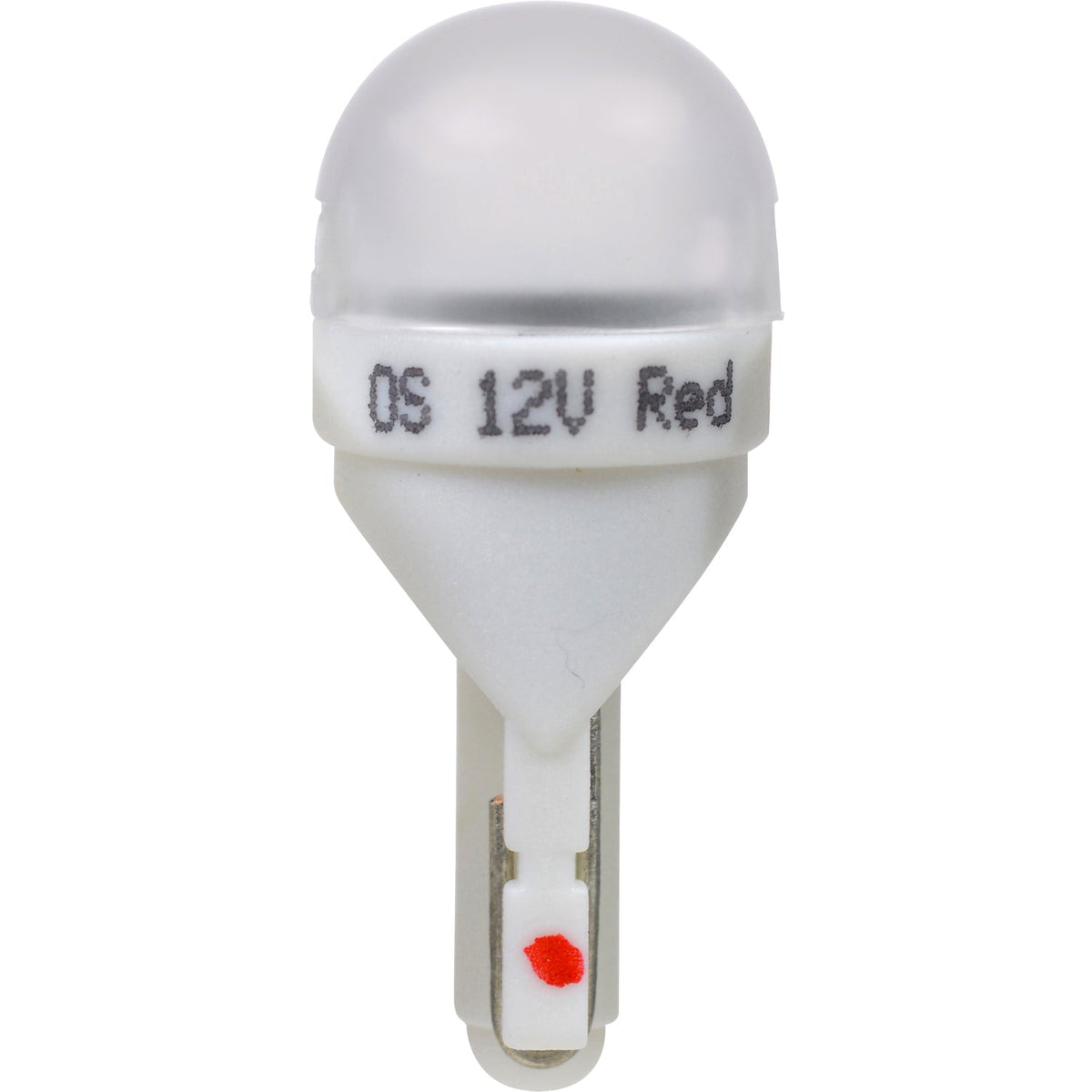 2-PK SYLVANIA 168 T10 W5W Red LED Automotive Bulb