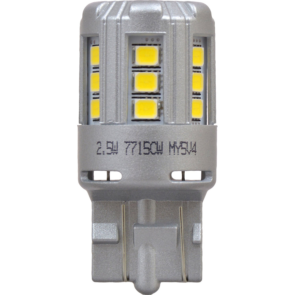 2-PK SYLVANIA 7444 T20 White LED Automotive Bulb