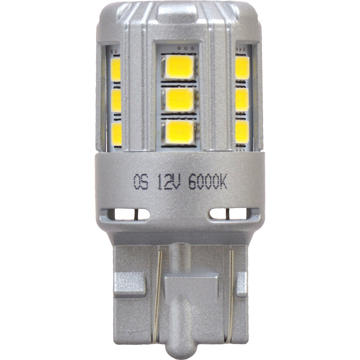 2-PK SYLVANIA 7444 T20 White LED Automotive Bulb