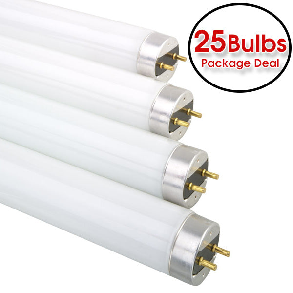 25 pk - Ushio 25w 36in T8 G13 5000k Fluorescent Linear Tube Light