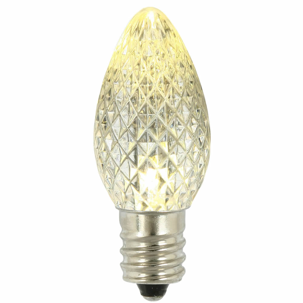 25PK - Vickerman 0.96W C7 Faceted LED Warm White Bulb