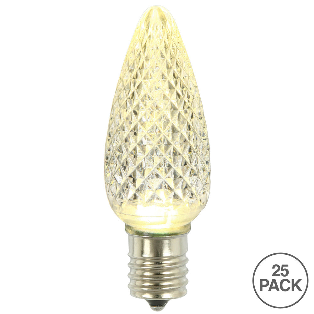 25Pk - Vickerman .8W C9 LED Warm White Faceted Twinkle Replacement Light Bulb