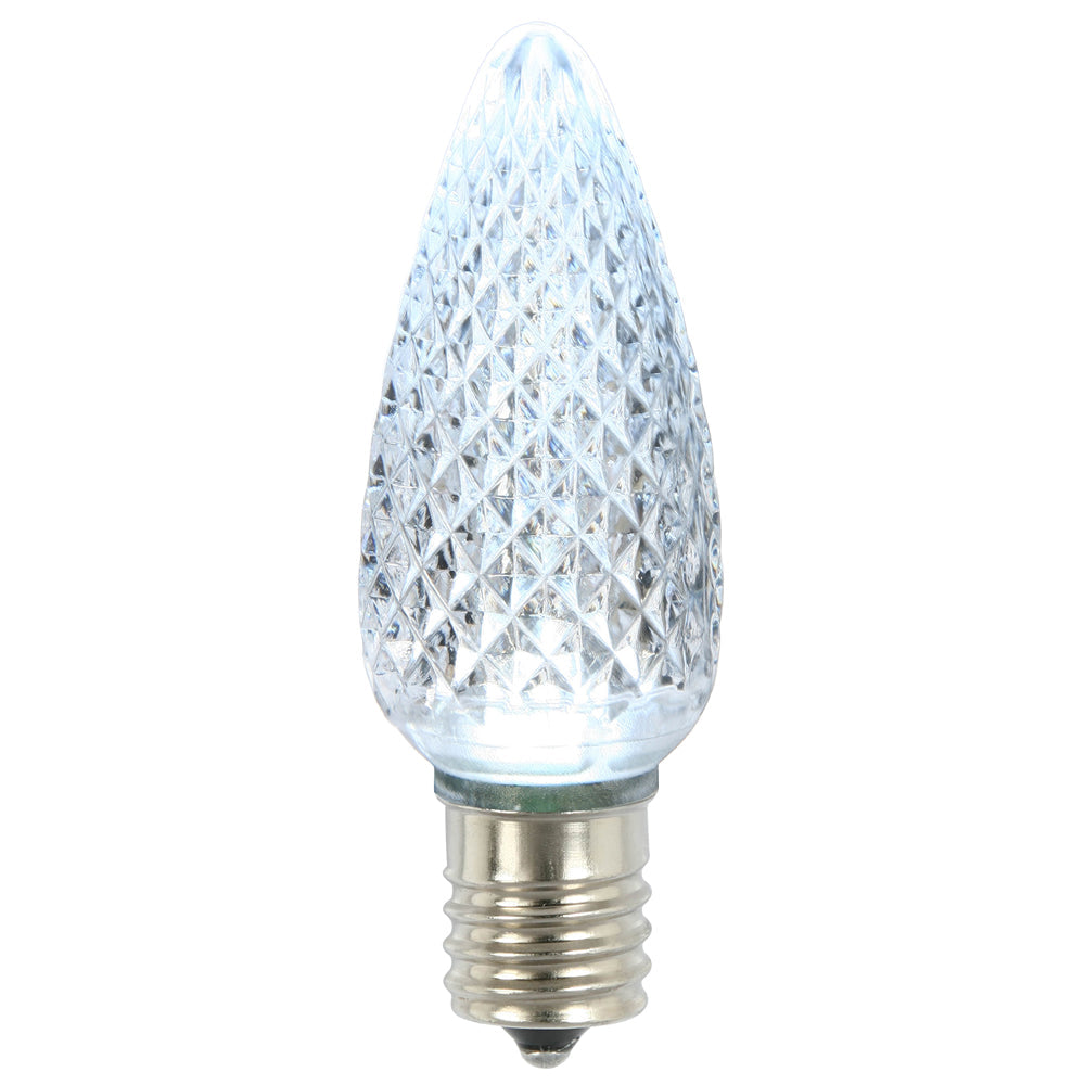 25Pk - Vickerman .8W C9 LED Cool White Faceted Twinkle Replacement Light Bulb