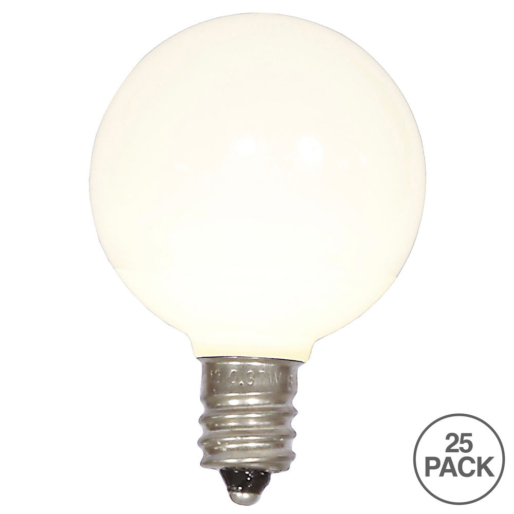 25PK - Vickerman Warm White Ceramic G40 LED Replacement Bulb