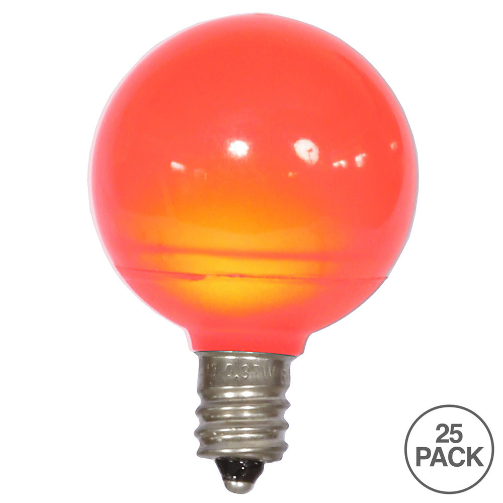 25PK - Vickerman Red Ceramic G40 LED Replacement Bulb