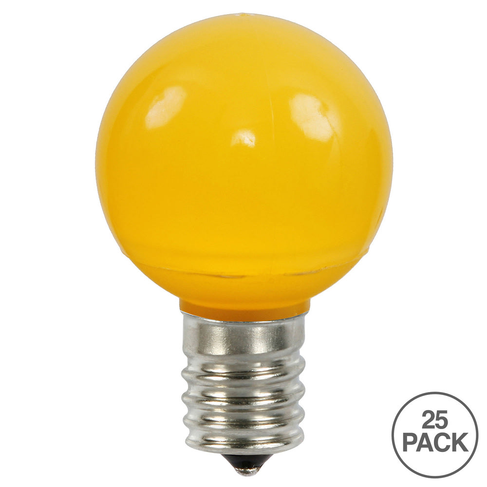 25PK - Vickerman Yellow Ceramic G50 LED Replacement Bulb