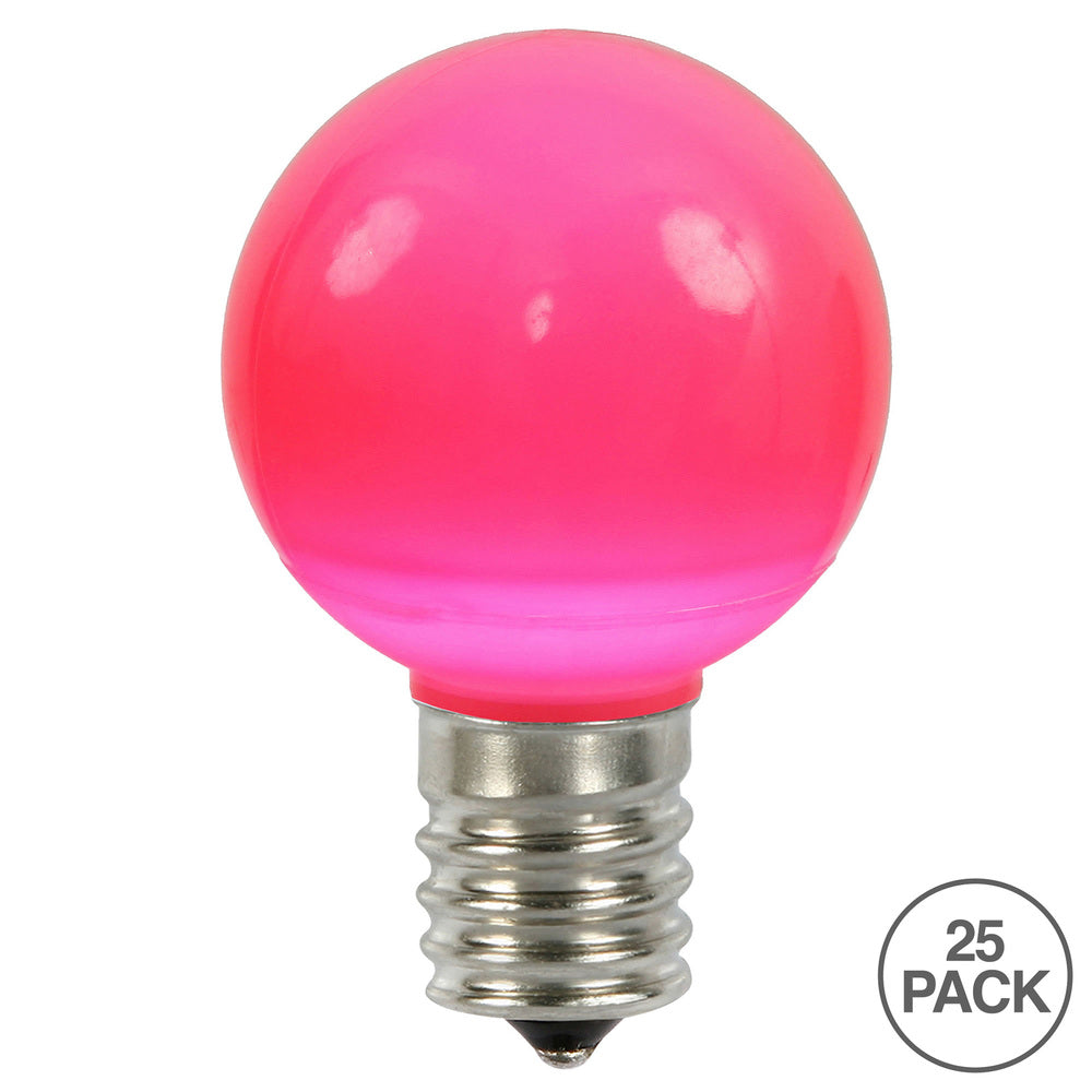 25Pk - Vickerman Pink Ceramic G50 LED Replacement Bulb