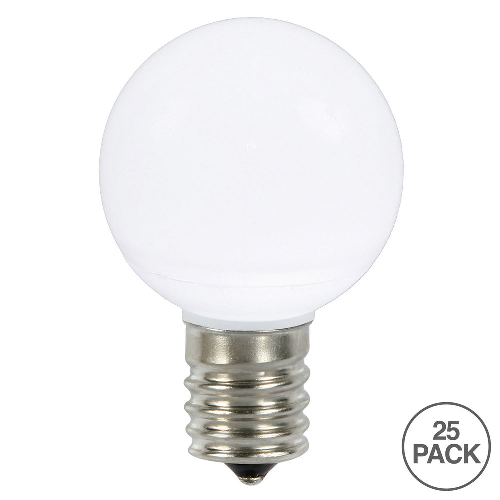 25PK - Vickerman Pure White Ceramic G50 LED Replacement Bulb