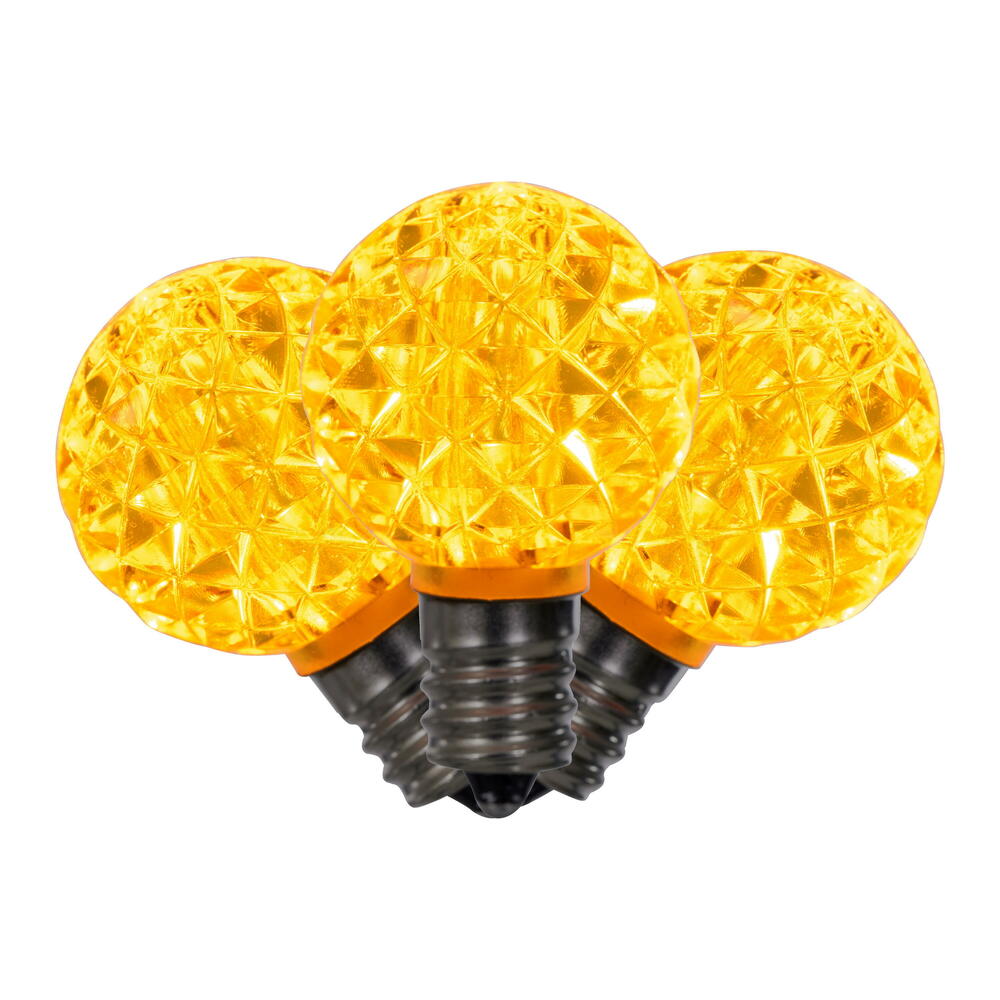 25PK - Vickerman Yellow Faceted G30 LED Replacement Bulb