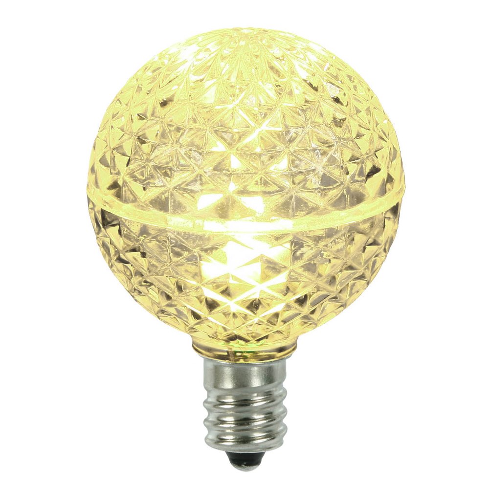 25Pk - Vickerman .38W Warm White G40 Faceted E12 LED Bulb