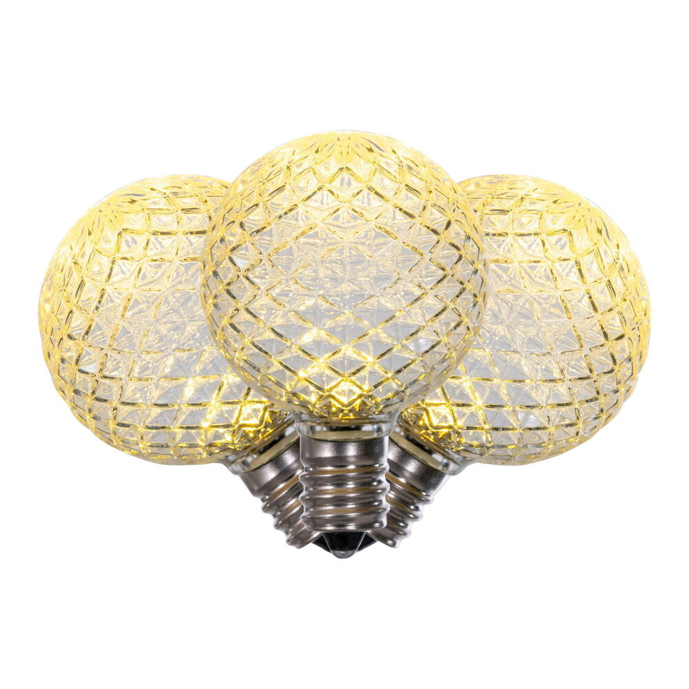 25Pk - Vickerman .38W Warm White G40 Faceted E12 LED Bulb