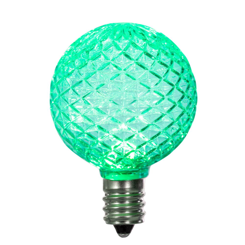 25Pk - Vickerman Green Faceted G40 LED Replacement Bulb