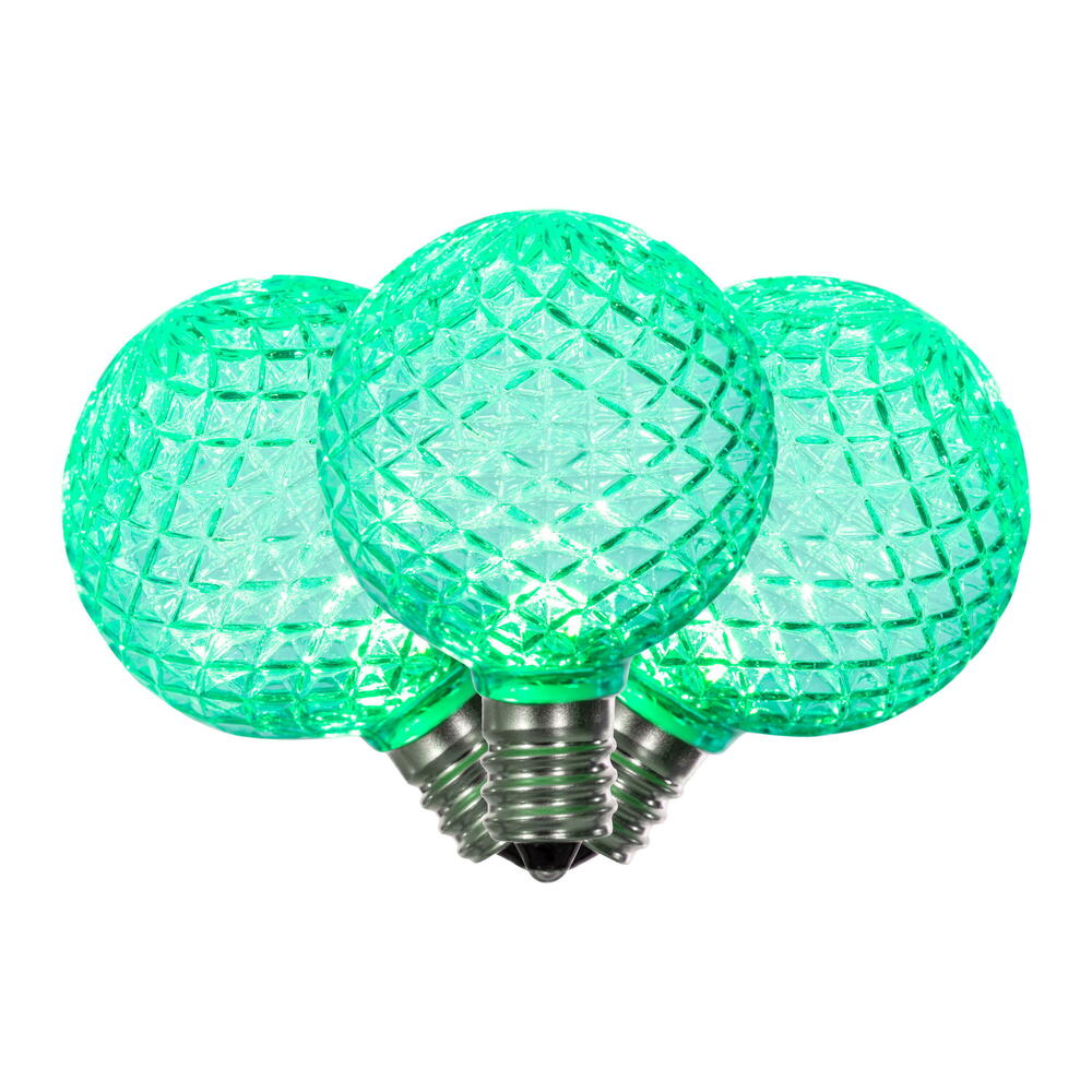 25Pk - Vickerman Green Faceted G40 LED Replacement Bulb