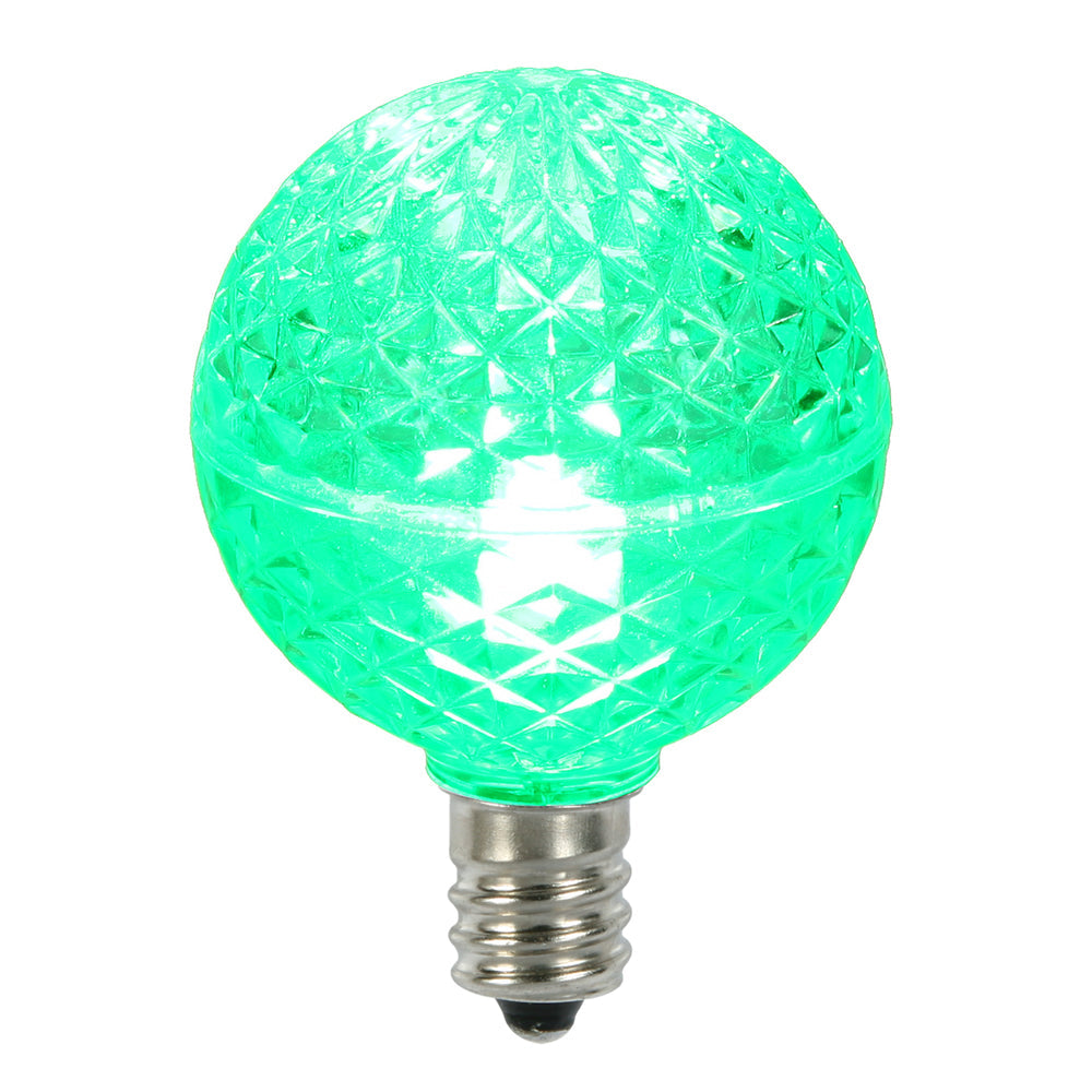 25Pk - Vickerman Green Faceted G40 LED Replacement Bulb