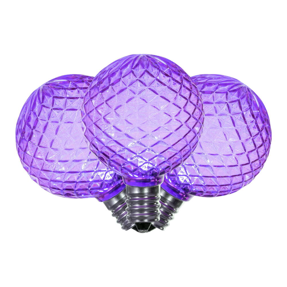 25Pk - Vickerman Purple Faceted G40 LED Replacement Bulb