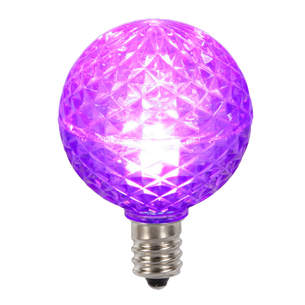 25Pk - Vickerman Purple Faceted G40 LED Replacement Bulb