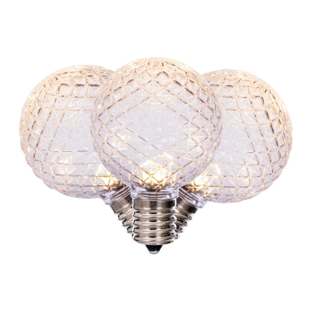 25PK - Vickerman Warm White Faceted G50 LED Replacement Bulb
