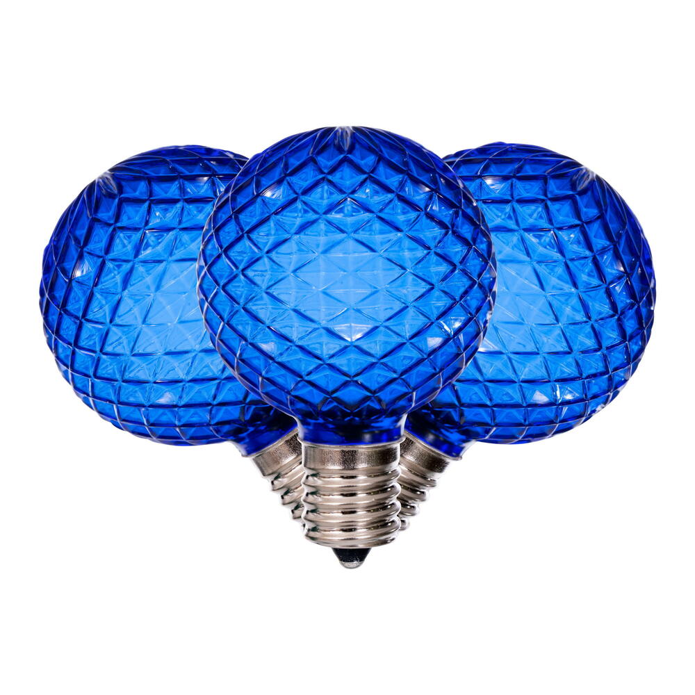 25Pk - Vickerman Blue Faceted G50 LED Replacement Bulb
