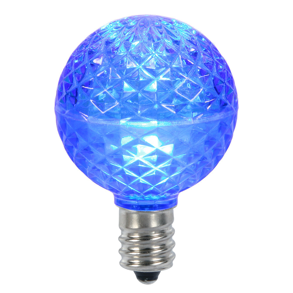 25Pk - Vickerman Blue Faceted G50 LED Replacement Bulb