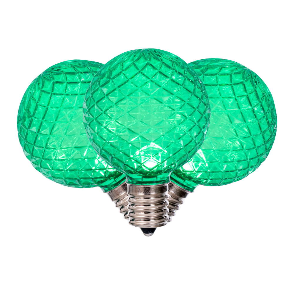 25Pk - Vickerman Green Faceted G50 LED Replacement Bulb