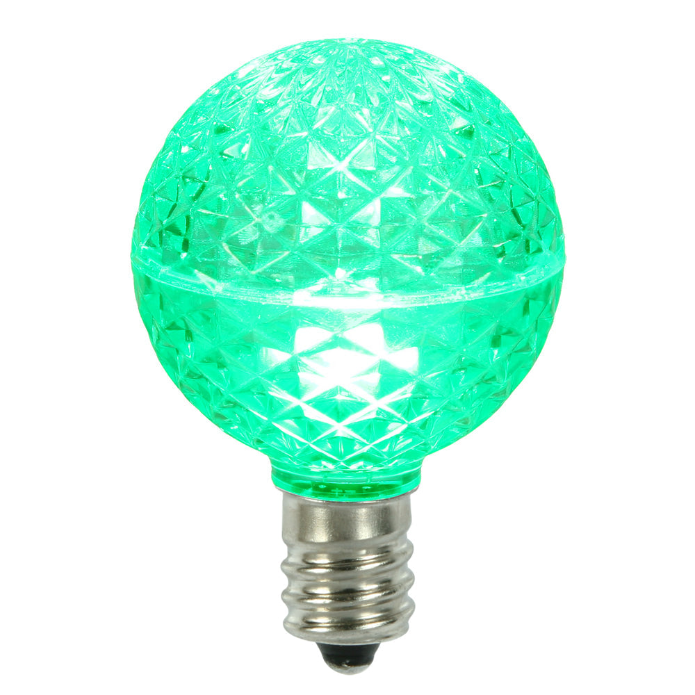 25Pk - Vickerman Green Faceted G50 LED Replacement Bulb