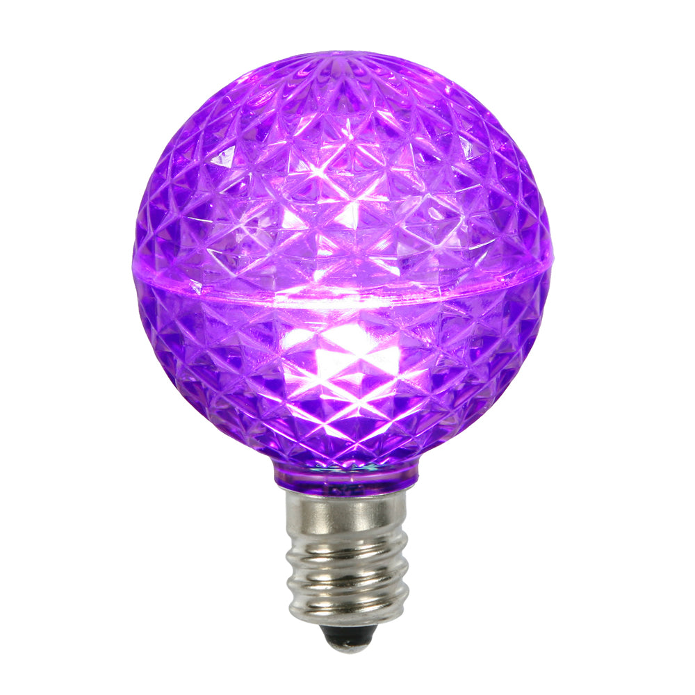 25Pk - Vickerman Purple Faceted G50 LED Replacement Bulb