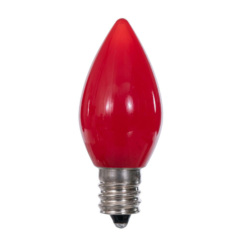 25Pk - Vickerman .6W C7 Ceramic LED Red Twinkle Light Bulb 120v
