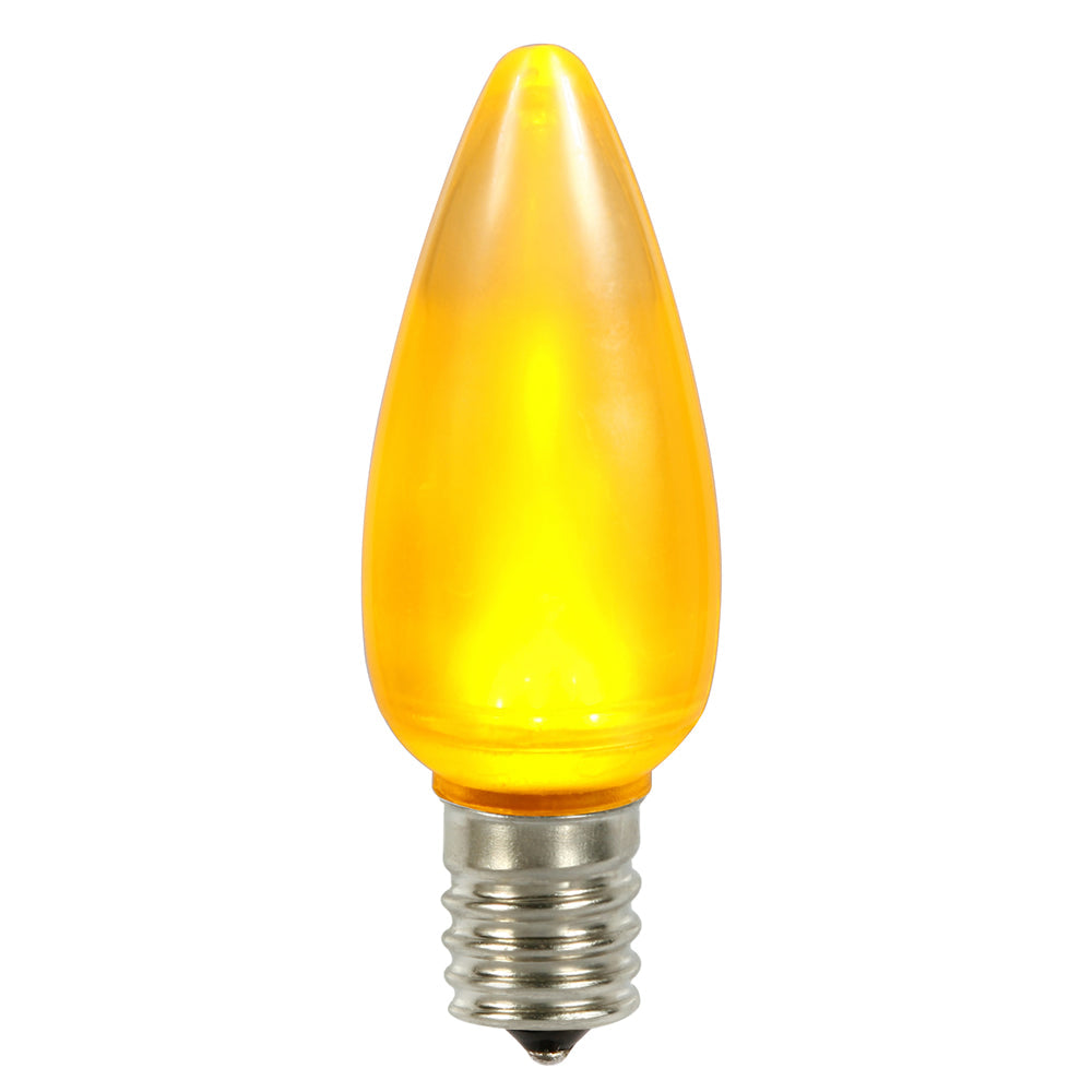 25Pk - Vickerman .8W C9 Ceramic LED Yellow Twinkle Light Bulb 120v